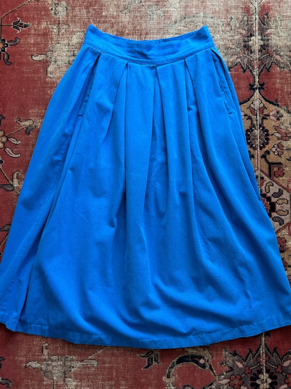 Vintage 100% Cotton Midi Skirt
